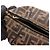 Fendi Zucca Handbag Brown and Black Leather and Cloth - view 5