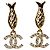 Chanel Orecchini Pesce CC Strass Dorati