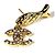 Chanel Orecchini Pesce CC Strass Dorati - vista 4