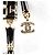 Chanel Spilla Coco Lion in metallo dorato e smalto nero - vista 4
