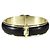 Bracciale cuff Chanel in pelle e metallo dorato - vista 3