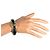 Bracciale cuff Chanel in pelle e metallo dorato - vista 7