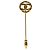 Spilla Chanel CC metallo dorato