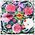 Chanel Foulard in seta Fiori e Gioielli blu navy - vista 3