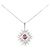 Autre Marque Collana Pt900 Pt850 Rubino Diamante