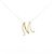 Autre Marque Au750 Initial M Diamond Halskette