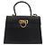 Salvatore Ferragamo Gancini Hand Bag Leather 2way Black Gold - vista 13