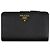 Cartera Prada bi-fold en piel Saffiano
