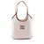 Borsa Tote Miu Miu Ivy marrone e avorio pelle e tela