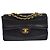 Chanel Vintage CC Chain Flap Quilted Jersey and Lambskin Medium