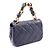 Borsa a mano Chanel Matelassé in pelle di agnello blu navy - vista 2