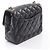 Borsa a tracolla Chanel Matelassé in pelle d'agnello nera - vista 2