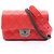 Borsa a tracolla Chanel Matelassé in pelle rossa