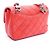 Borsa a tracolla Chanel Matelassé in pelle rossa - vista 2
