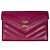 Tarjetero de piel roja Chanel