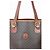 Céline Celine Borsa Cabas Macadam Monogramma Pelle Marrone - vista 3