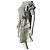 Abito Ibrido Sacai in Cotone Grigio e Nylon - vista 12