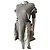 Abito Ibrido Sacai in Cotone Grigio e Nylon - vista 16