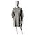 Abito Ibrido Sacai in Cotone Grigio e Nylon - vista 8