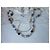 Autre Marque Collier de perles bleu et blanc avec détails dorés - vue 3