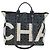Chanel Logo Camellia Shopping Printed Coated Canvas Medium