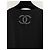 Chanel T-shirt in cotone nero con logo CC - vista 3