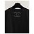 Chanel T-shirt in cotone nero con logo CC - vista 4