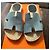 Hermès Ciabatte Espadrilles Denim Blu - vista 2