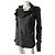 Rick Owens Giacca in Pelle Nera Biker - vista 12