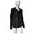 Rick Owens Giacca in Pelle Nera Biker - vista 15