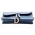 Pouch cintura Saddle Dior in pelle di vitello grana blu - vista 3