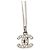 Collana con pendente Chanel CC in ottone e strass argento - vista 4