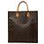 Borsa Tote Louis Vuitton Monogram Sac Plat Marrone