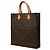 Borsa Tote Louis Vuitton Monogram Sac Plat Marrone - vista 2