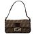 Borsa a spalla Baguette Fendi Zucca Canvas Marrone