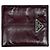 Prada Men's Bi-fold Leather Wallet in Bordeaux