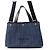 Borsa a mano Prada in denim e pelle nero blu