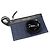 Borsa a mano Prada in denim e pelle nero blu - vista 17