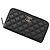 Cartera larga Chanel de piel de becerro granulada negra