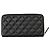 Cartera larga Chanel de piel de becerro granulada negra - vista 3