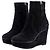 Tod's Stivaletti con zeppa in camoscio nero