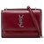 Autre Marque Borsa a tracolla Red Saint Laurent Mini Calfskin Monogram Sunset Wallet on Chain