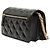 Borsa a tracolla Chanel Mini CC Bijoux Wallet on Chain in pelle d'agnello matelassé nera - vista 2