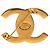 Spilla Chanel CC placcata oro con chiusura turnlock - vista 2