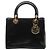 Borsa a mano Lady Dior in pelle Christian Dior in Nero