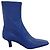 Zara Botines azules de cuero punta afilada
