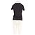 T-shirt nera a maniche corte in cotone Theory - vista 2