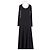 Vestido maxi negro Mango de manga larga