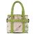 Salvatore Ferragamo Gancini Hand Bag Vinyl Green Silver - vista 3