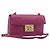 FENDI Mini Baguette Chain Shoulder Bag Leather Pink Gold 8M0315